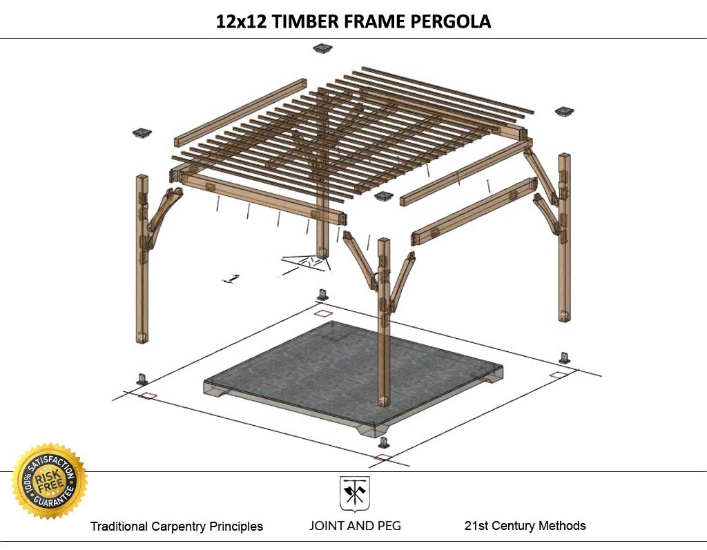 12_foot_timber_frame_pergola_cnc_model