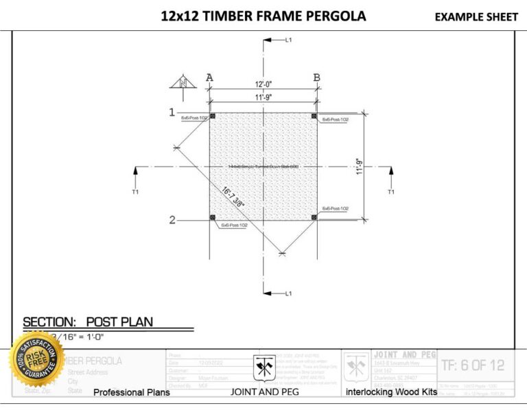 Timber Frame Pergola Plan