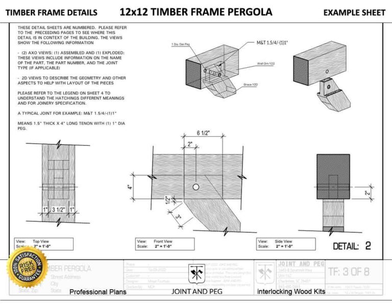 Timber Frame Pergola Plan