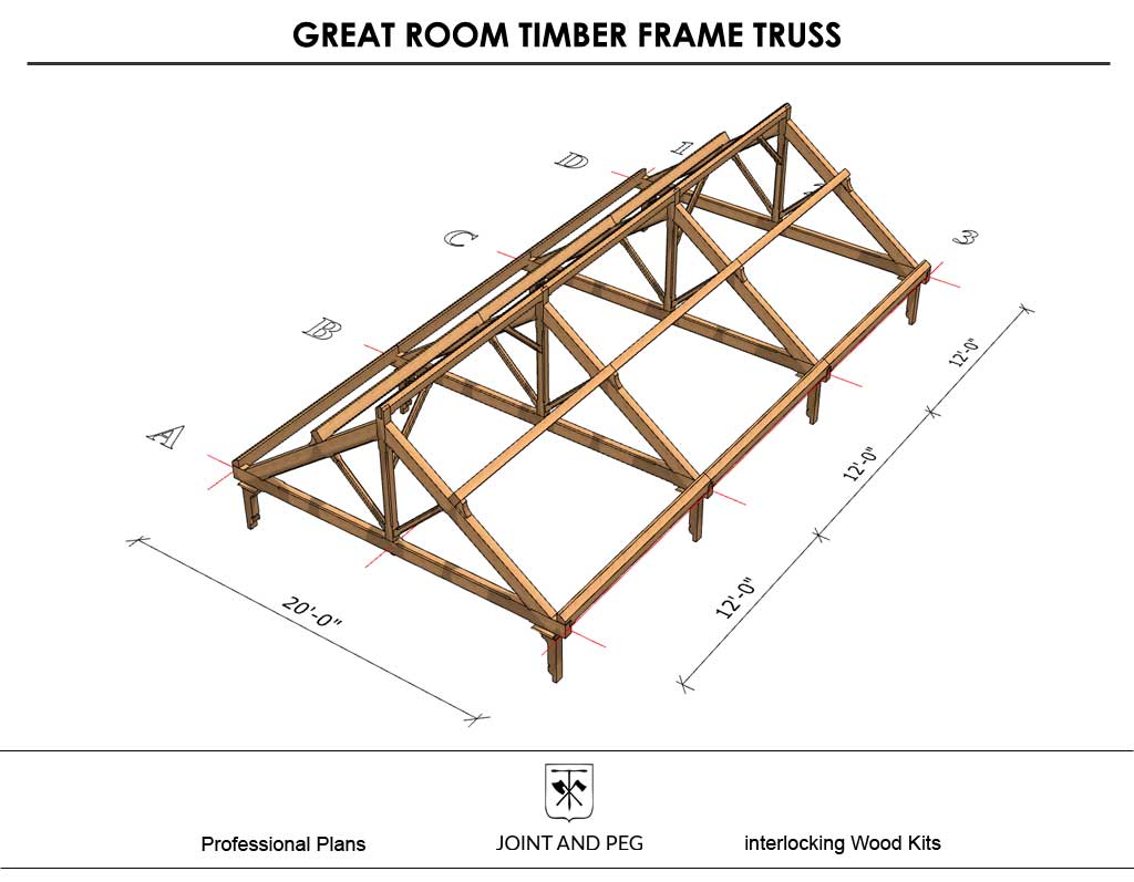 Great Room Timber Frame Truss Plan