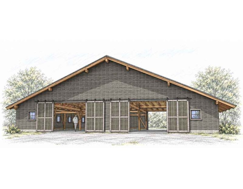 drive through barn doors on a barn
